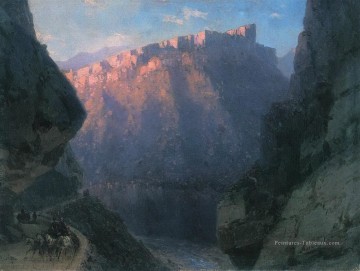 romantique romantisme Tableau Peinture - gorge dale 1868 Romantique Ivan Aivazovsky russe